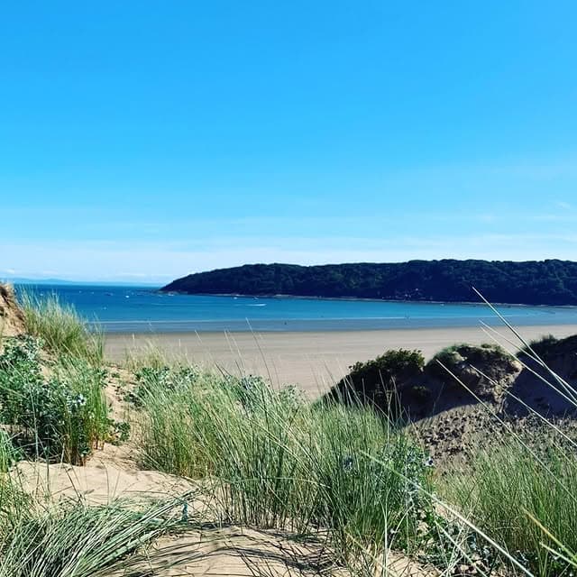 Dunes and beach on the Gower peninsula